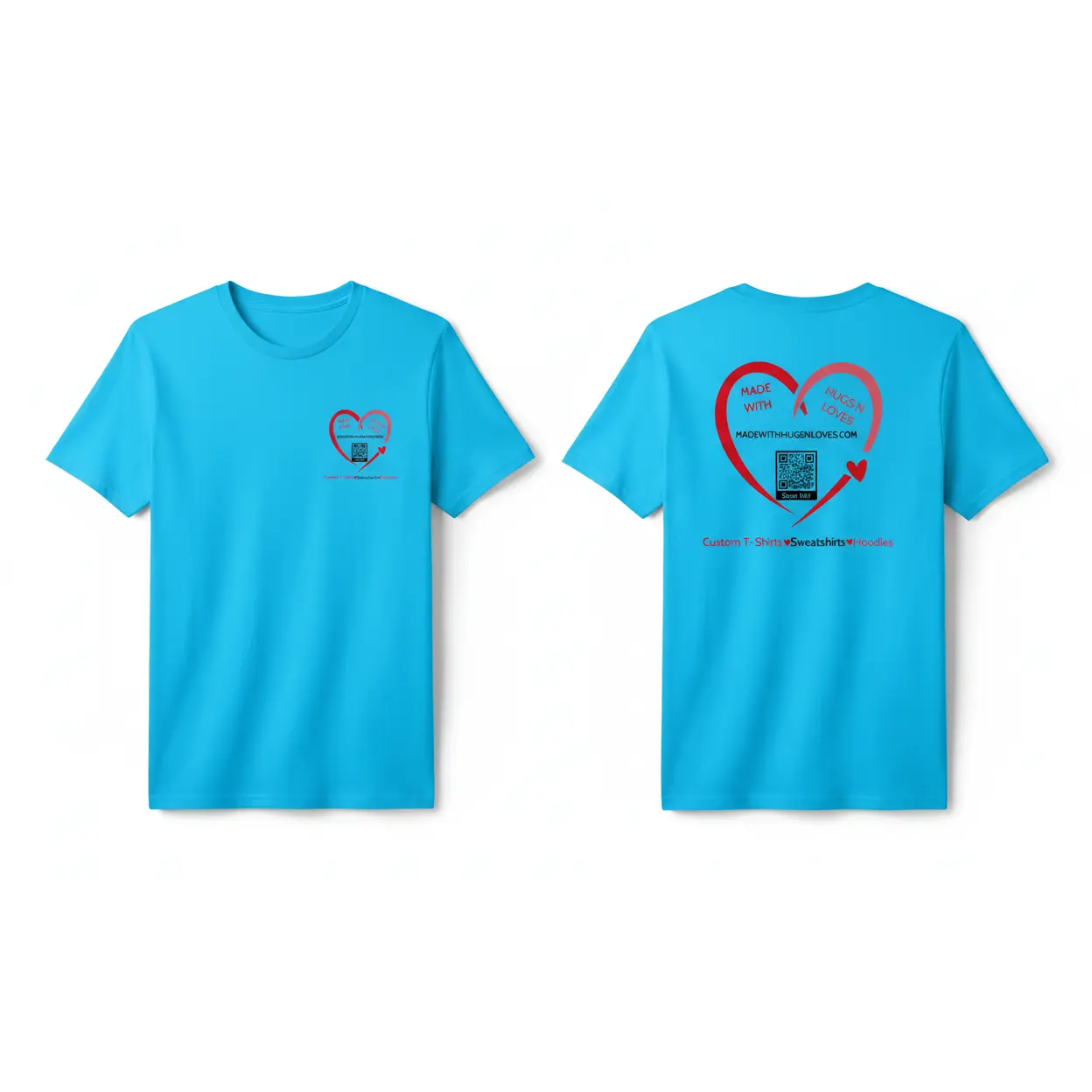 Heart Graphic Tee - Made with Hugs and Loves Brand Shirt