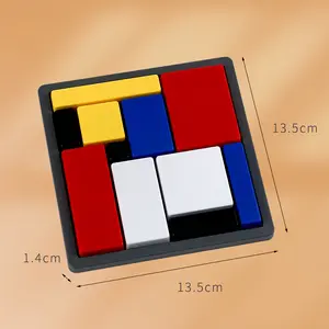 Tangram Portable Challenge Family Interactive Logic Puzzle Educational Game, 88 Challenge Levels, Educational Toy, Travel Game, Suitable for Ages 7 and Up, Made of Plastic, Award-Winning Product,2026 Valentine's Day Gifts