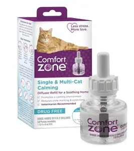 Comfort Zone Single & Multi-Cat Calming Diffuser Refill for a Soothing Home 48 ml Pack of 1 Drug Free