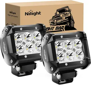 Nilight 2Pcs 18W LED Pods, 1260LM Spot Light Bars for Off-Road Driving & Boat Use, Truck & SUV Automotive Lighting Accessories fathersdaygift