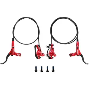 Z00M MTB Hydraulic Disc Brakes Set Mountain Bike Left Front 800mm Right Rear 1450mm Hydraulic Brake Aluminum Alloy Bicycle Disc Brake for E-Bike Fat Bike Road Bike 2 Piston