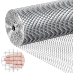 VEVOR Hardware Cloth, 1/2 inch 48inx 100 ft 19 Gauge, Hot Dipped Galvanized Wire Mesh Roll, Chicken Wire Fencing, Wire Mesh for Rabbit Cages, Garden, Small RodentsVEVOR Super Brand Day