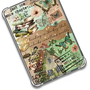 Cottagecore Cardstock Clear Case Insert for Kindle | Smutty Book Lover Gift | Bookish Stickers for Kindle | Booktok Smartphone Aesthetic Cover | Green Cottage