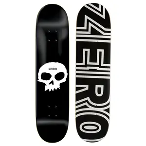 Zero Skateboard Deck Bold Black & Single Skull Black 7.75" 2 Pack of Decks