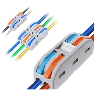 10PCS Quick Lever Wire Connectors, Universal Terminal Block Wiring Cable Connectors for Home, Office, Factory - Secure & Reliable Electrical Connections.
