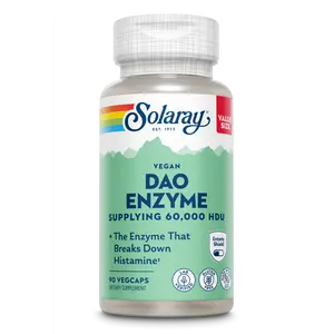 Solaray DAO Enzyme, Health & Nutrition Wellness Supplement, Vitamins & Minerals Support Formula