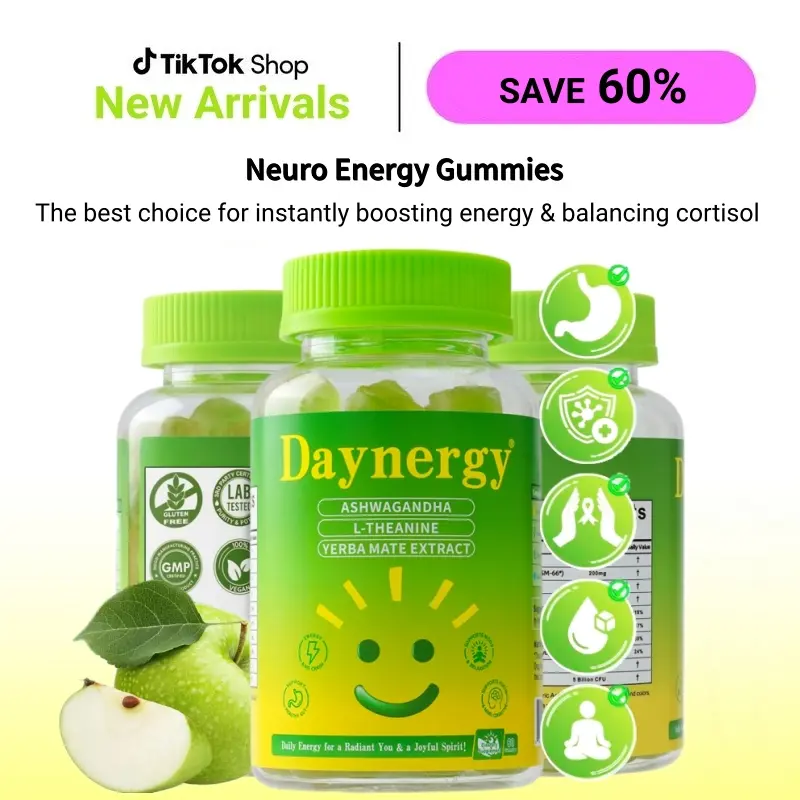 Energy & Focus, Mental Drive Support | with Ashwagandha, L-Theanine, Magnesium, B Vitamins | Edible Healthcare Dietary