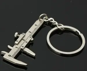 Mini Vernier Keychain, Zinc Alloy Precision Measuring Tool, Portable Ring Buckle Design Accessory for Quick Measurements