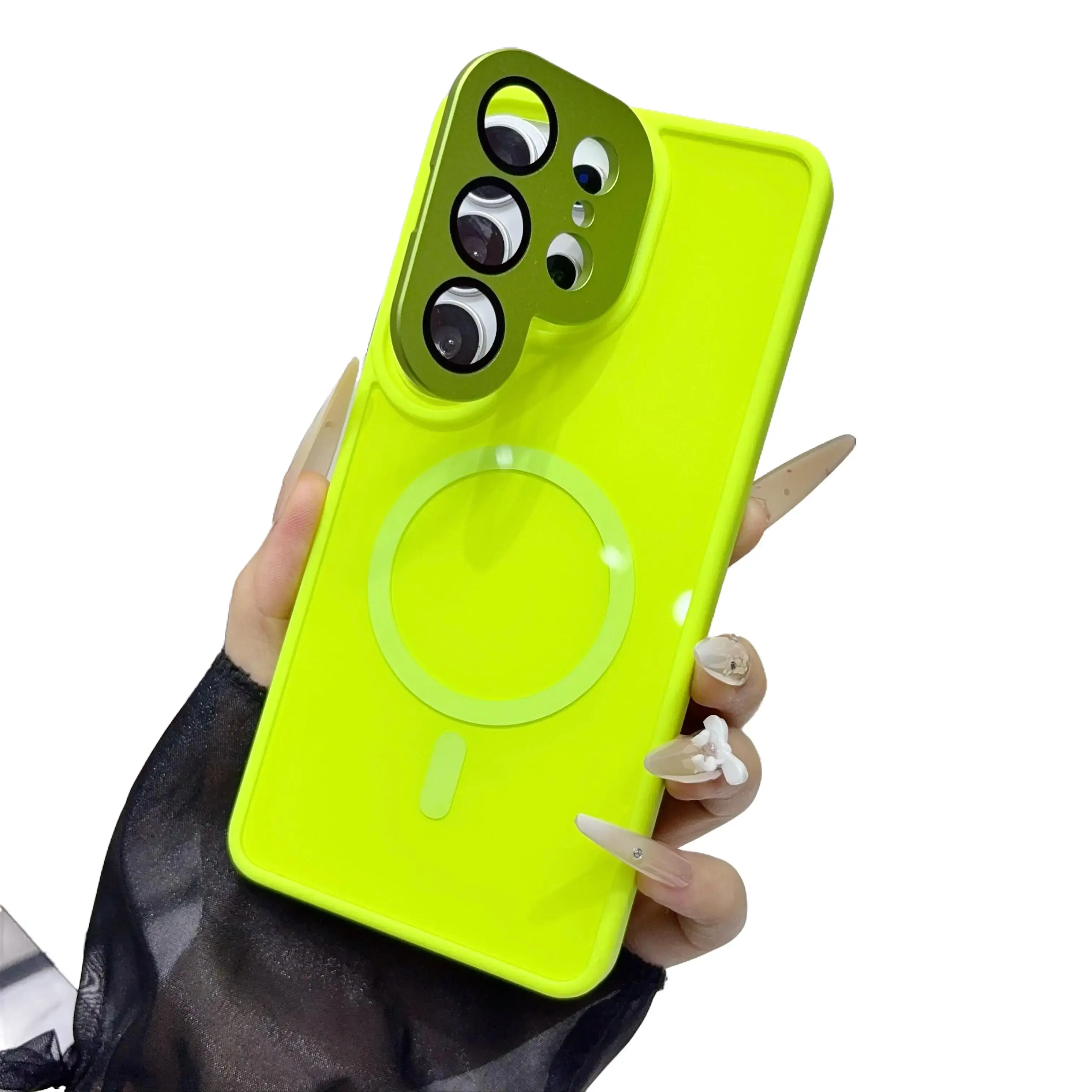 For Samsung Galaxy S26 Ultra S25 S24 S23 S26 Plus Magnetic Glossy Hard Case Military Grade Shockproof Slim Fit Cover with Kickstand, Raised Camera Protection, Anti Scratch Bumper Phone Case, Solid Color Protective Case