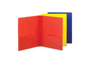 Smead Poly Two-Pocket Folder 130-Sheet Capacity 11 x 8.5 Assorted 6/Pack 87746