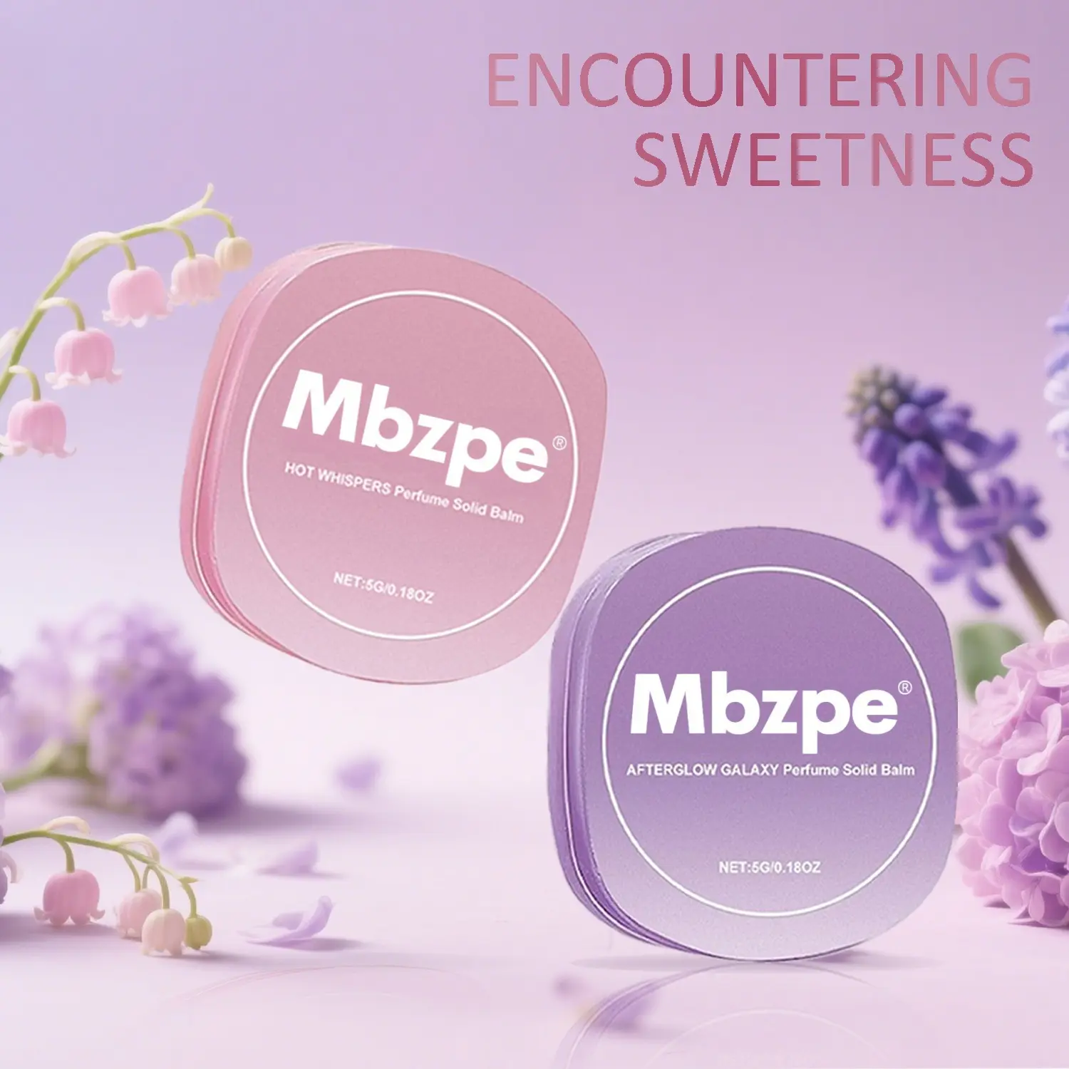Mbzpe 2-Pack Solid Perfume Balm, Beauty Perfume with Natural Rose Floral Scent, Purse-Sized Multi-Scent Unisex Fragrance, Portable Travel Mini Gifts for Women