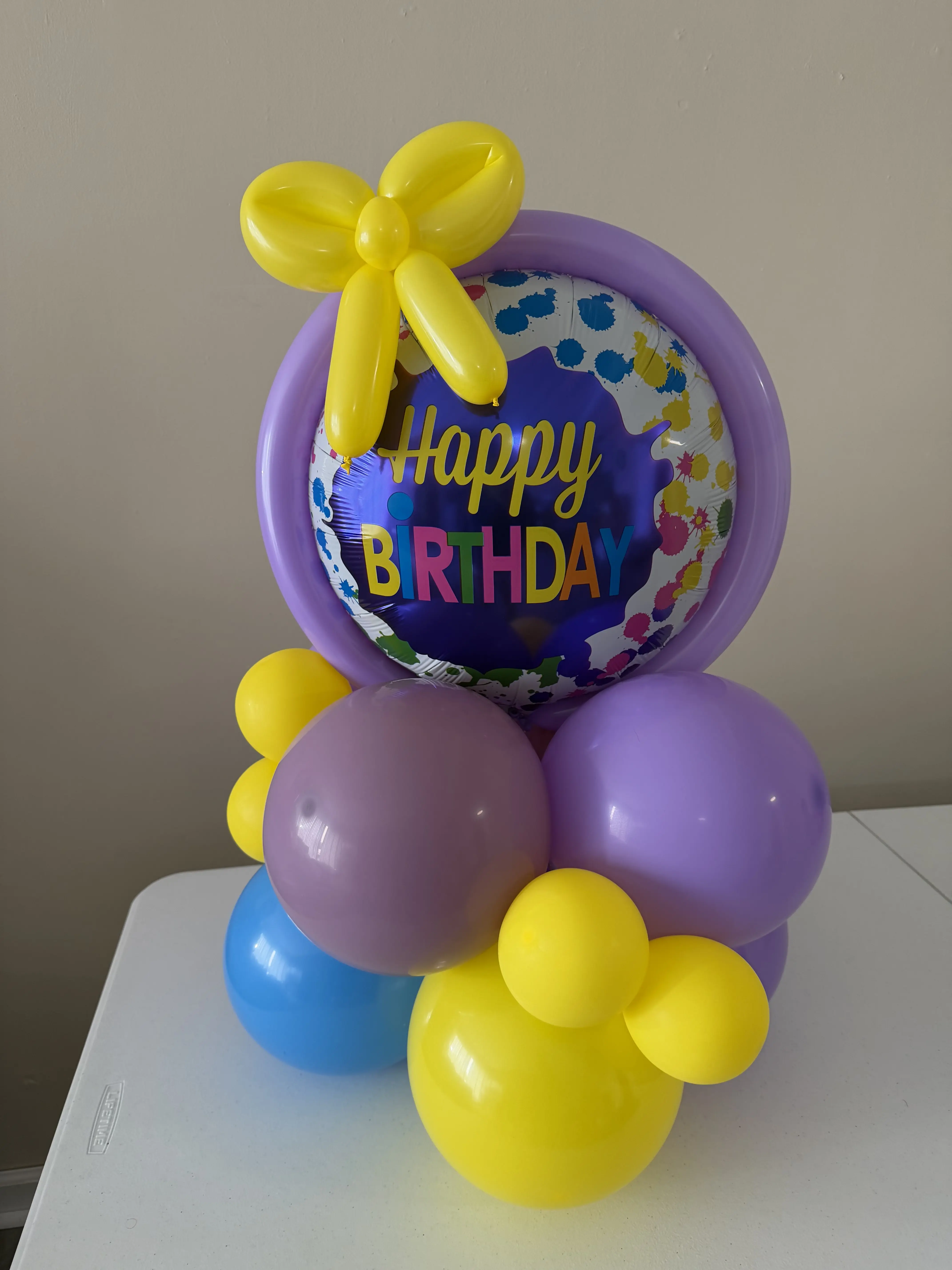 25-Piece Birthday Balloon Set for Table Centerpieces (Splatter Design) Decor Gift