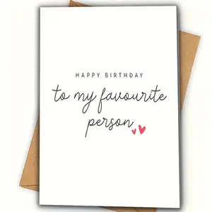 1pc, Birthday Card For Boyfriend, Boyfriend Birthday Card, To My Favourite Person, Girlfriend Birthday Card, Birthday Card, Custom Message Card, Small Business Supplies, Thank You Cards, Birthday Gift, Cards, Unusual Items, Gift Cards
