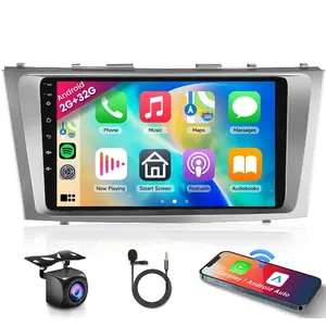9 Inch HD Touchscreen Android 13 Car Stereo (2+32G) for Toyota Camry 2006-2011, Built-in CarPlay & Wireless CarPlay, Android Auto Player, GPS, WiFi, Bluetooth, FM/RDS, SWC, Dual USB, HD Backup Camera, Father's Day Gift