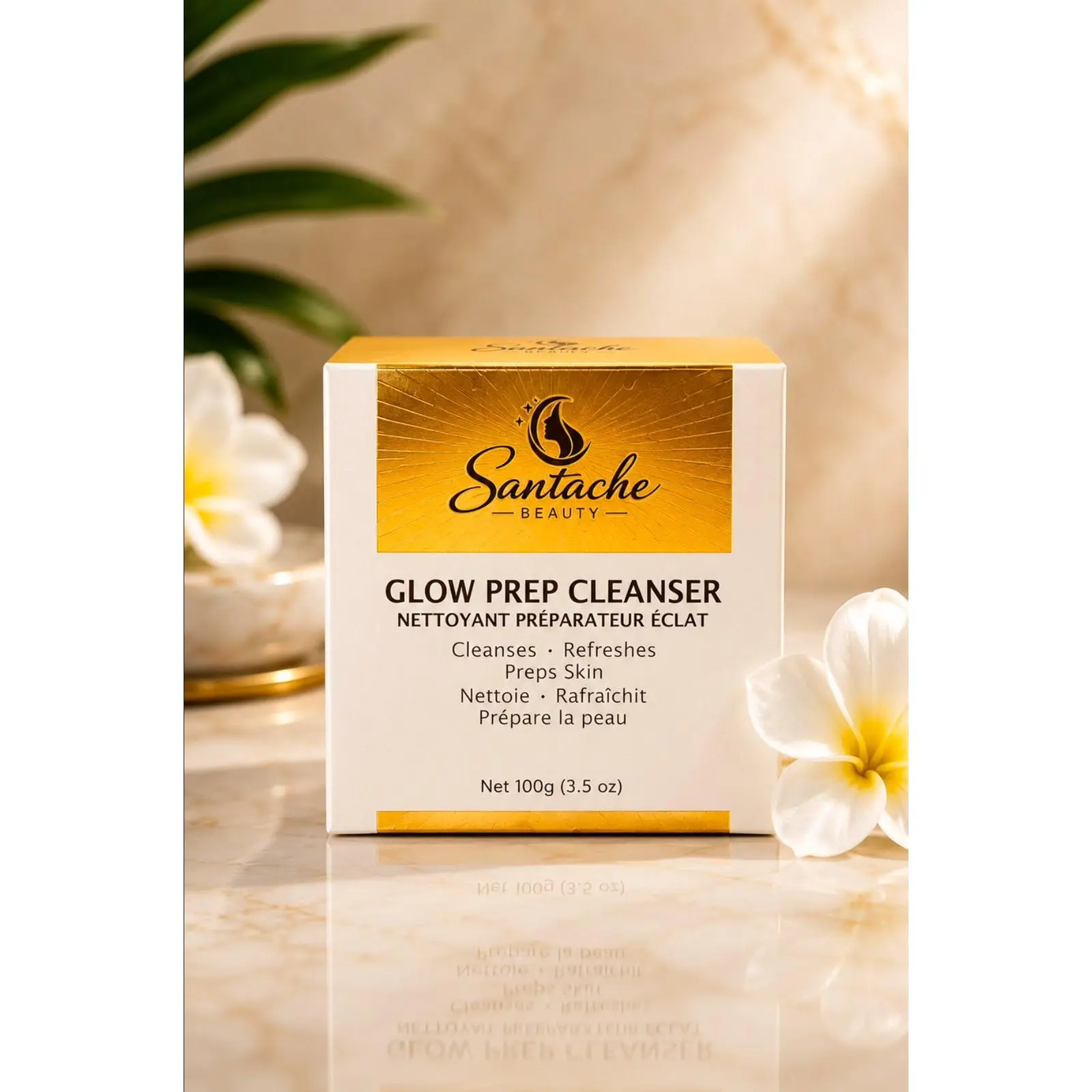 Santache Beauty Glow Prep Cleanser 100g | Hydrating Facial Cleanser | Deep Cleansing Face Wash for All Skin Types