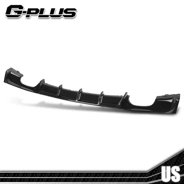 MOTOR GPLUS Rear Bumper Diffuser Lip - Quad Exhaust, Gloss Black, Performance Polyurethane - Aggressive Aerodynamics, ABS-PU Durability - Fits BMW F30 F31 M-Sport 12-18, Auto Replacement Body Part