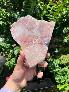 Pink Amethyst Slab on Stand