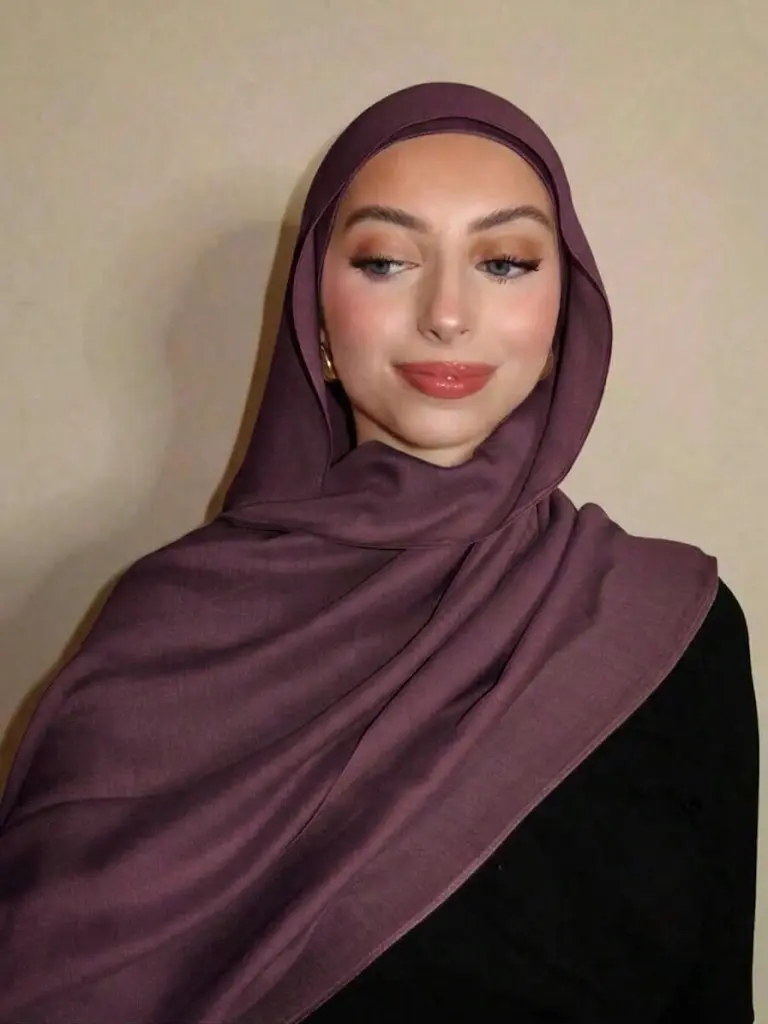 Premium Jersey Hijab for Women - Soft Stretch Solid Color Headscarf, Elegant Long Non-Slip Shawl Wrap for All Seasons, Fluid Drapes, Long Length, Plain