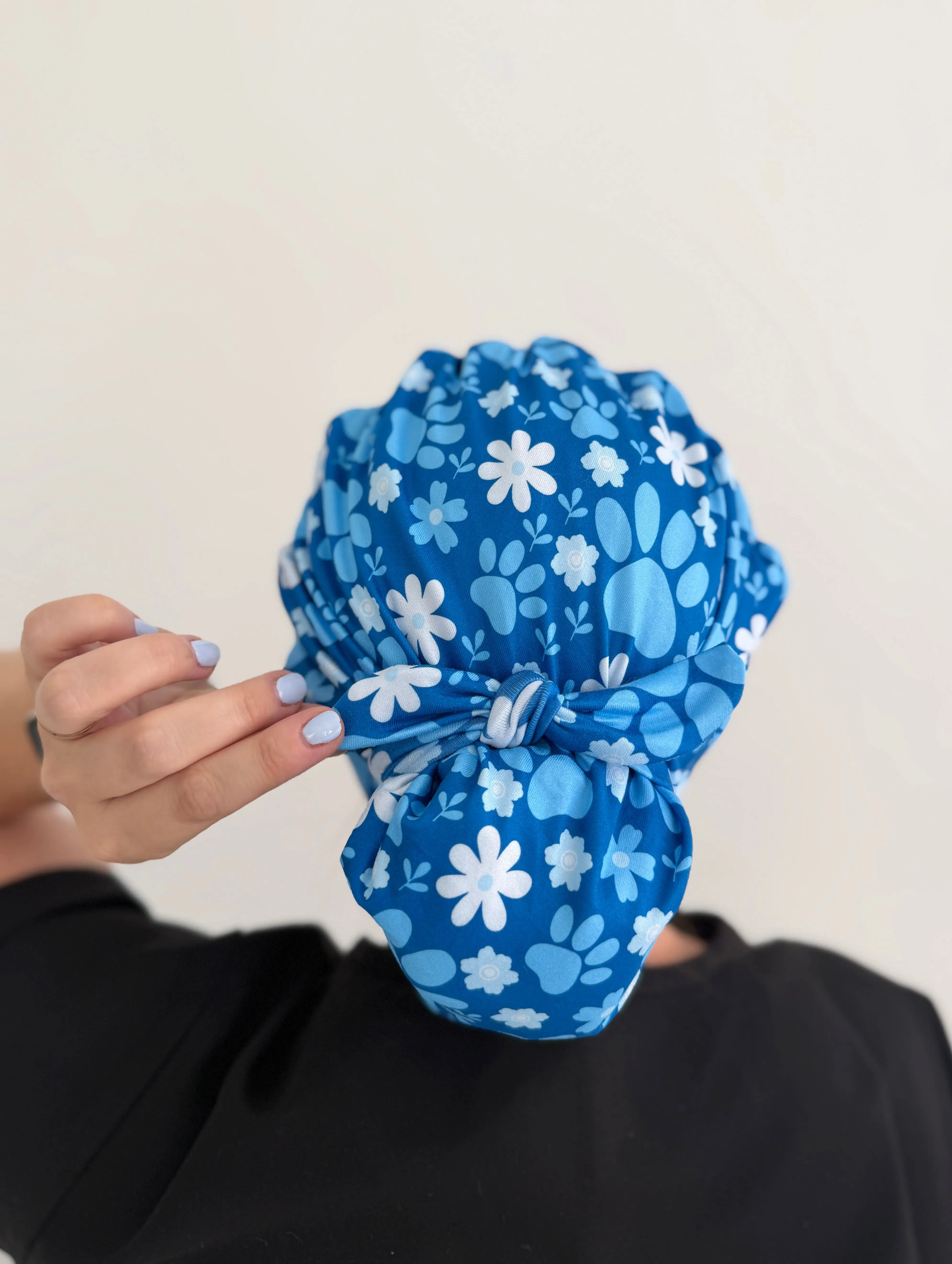 CloudCaps Scrub Cap | Blue Paw Prints