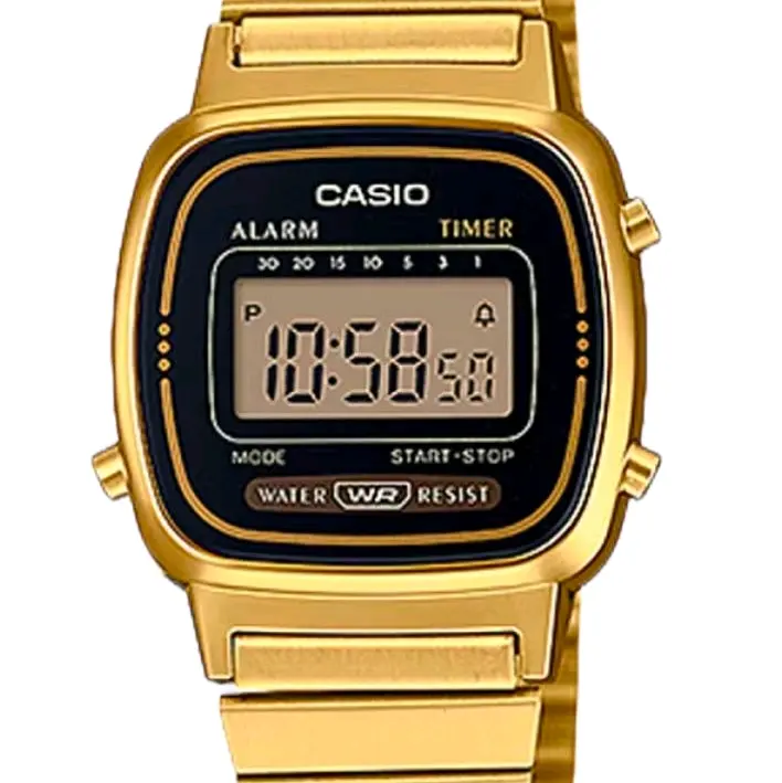 LA670WGA-1 New Casio Gold Metal Vintage Ladies watch very elegent