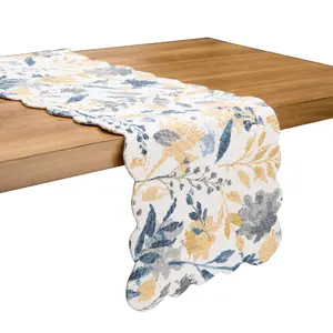 14" x 51" Natural Home Floral Table Runner by Valerie