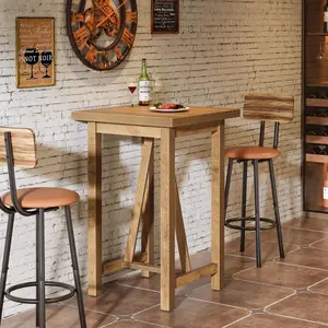 Tribesigns 39.4" Tall Pub Table for Living Room, Farmhouse Style Counter Height for Cocktail and Coffee