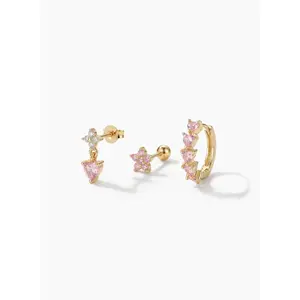 Set de Aretes Rosado