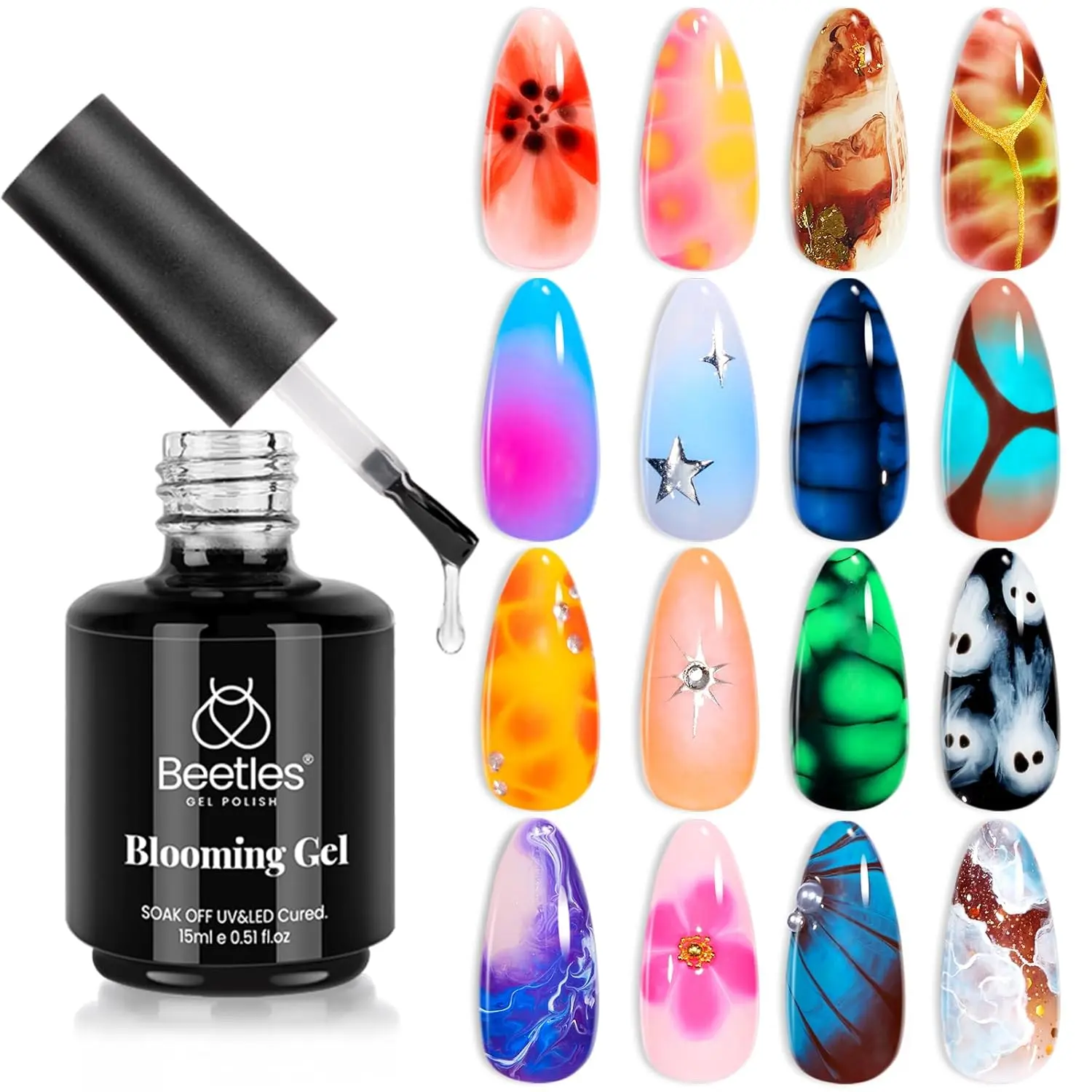 Beetles Hema Free Blooming Gel Polish Large Capacity Clear UV LED Blossom for Nail Art and Manicure with Marble Natural Stone Effect Cosmetic Cutics #TikTokShopBacktoSchool Beetles Hema Free Blooming Gel Polish Large Capacity Clear UV LED Blossom for Nail Art and Manicure with Marble Natural Stone Effect Cosmetic Cutics #TikTokShopBacktoSchool