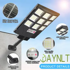 1500W Solar Lights Outdoor - 6500K Solar Street Lights Outdoor Waterproof, 240°Wide Angle Solar Parking Lot Lights Dusk to Dawn,Solar Flood Light Outdoor Motion Sensor for Area Lighting Yard Solar Street garage garden