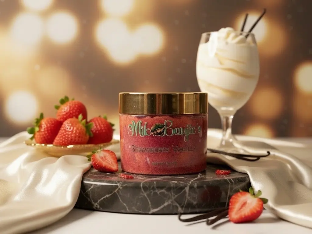 Strawberry Vanilla Whipped Sugar Body Scrub