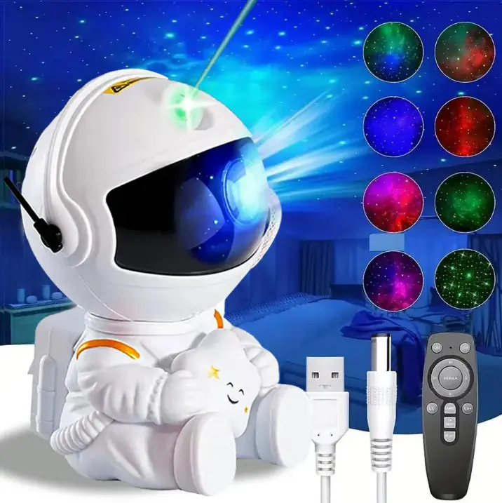 LED Astronaut Galaxy Star Projector - Home Living Room Festive Decor Tech Gadget, Remote Control, 360° Adjustable Nebula Ceiling Lamp, Fun Teenage Boy Gifts, Birthday Gifts for BF Boyfriend, Led Lights Bedroom
