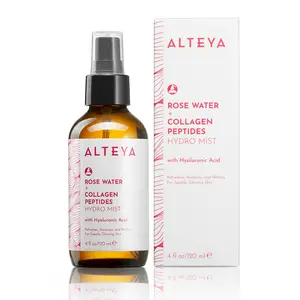 ALTEYA Rose Water + Collagen Peptides Hydro Mist with Hyaluronic Acid for All Skin Types Hydrating Moisturizing & Repairing Toner