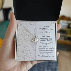 Daughter In Law Wedding-Be The One Love Knot Necklace, Wedding Gift, Jewelry From Mother-In Law, Gift for Bride and Daughter in Law