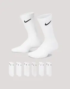 Kids Nike Everyday Cushioned Crew Socks 6-Pack Grade-School