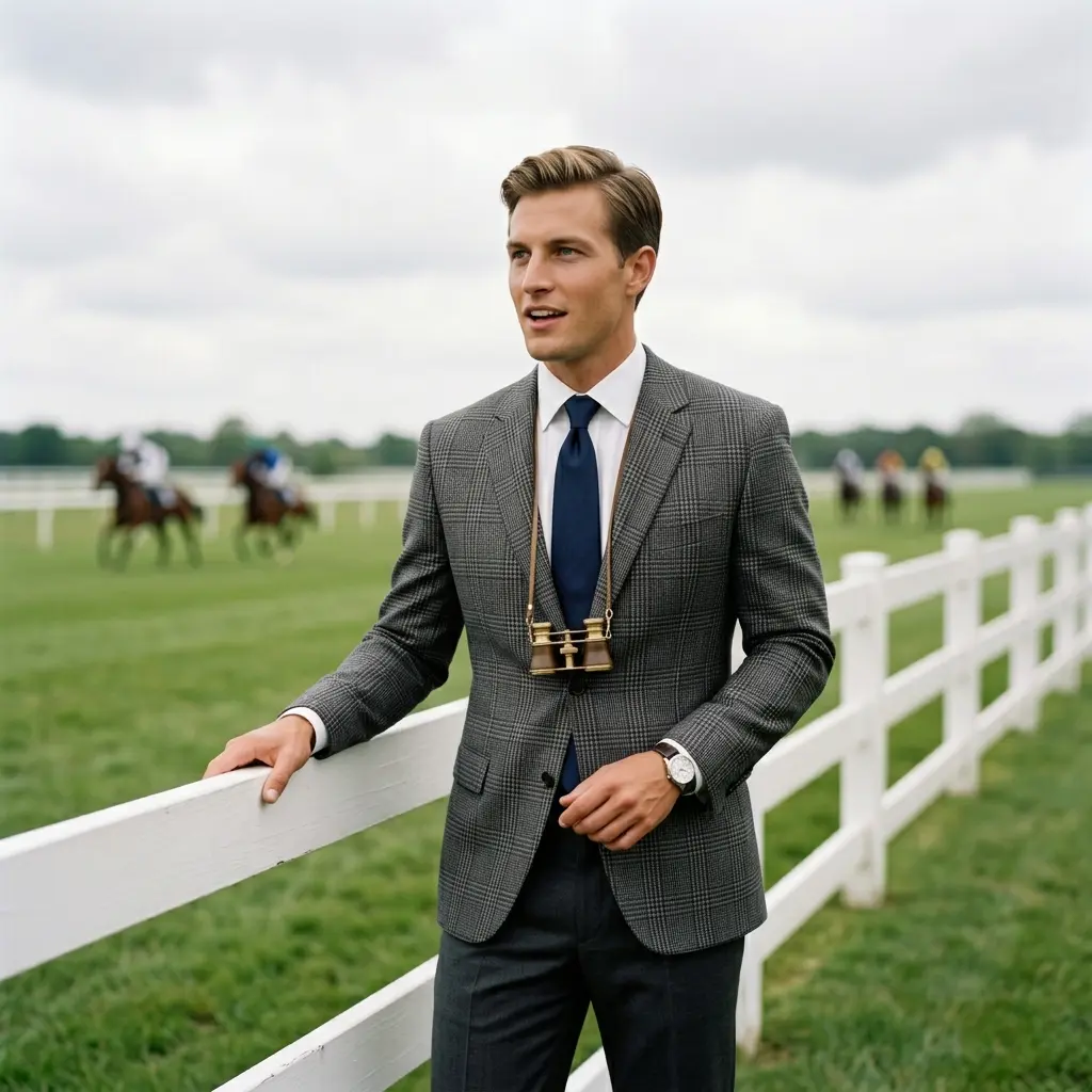 Men's Classic Plaid Wool Sport Coat - Slim Fit Single-Breasted Blazer. Premium Wrinkle-Resistant Wool Blend with Sophisticated Check Lining. Ideal for Business Casual, Weddings, & Formal Events——Douglas  Grahame