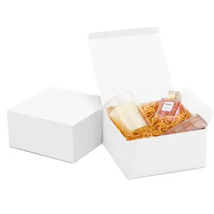 8x8x4  Box 10 Pack White  Boxes with , DIY Bridesmaid Proposal Box, Recyclable,Foldable Box for Wedding, Birthday Party