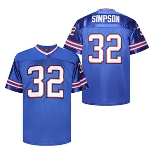 Men's Football Jersey #32  V-Neck Mesh, Breathable & Quick-Drying for Sports .Football lover's gift
