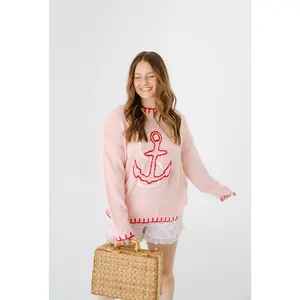 Blushing Anchor Sweater