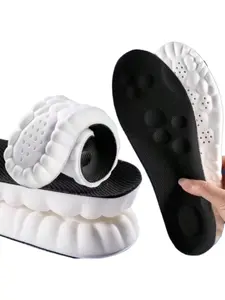 High Elasticity Latex Sports Insoles, Soft Odor-Resistant Shock Absorption Cushion, All Seasons Casual Footwear Accessories, Shoe Insoles