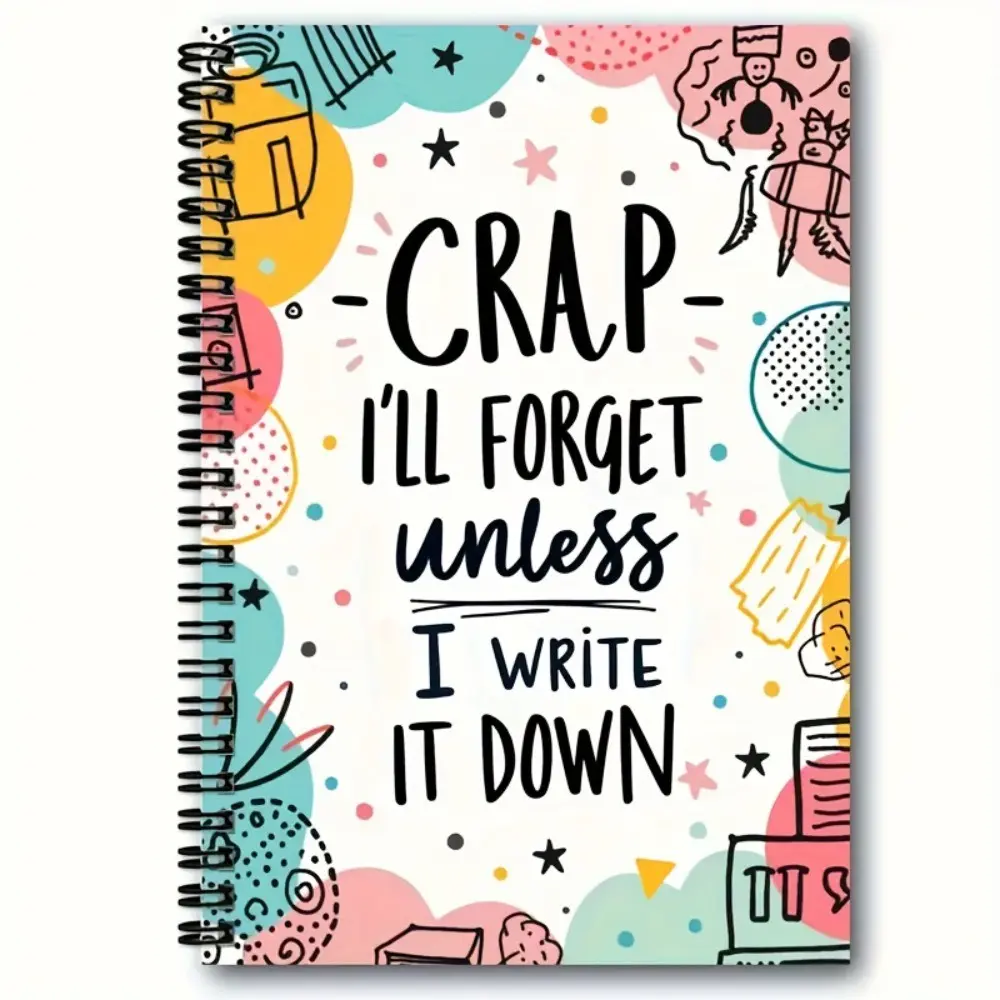 Colorful Spiral Notebook - Journaling Notebooks, I Forget Nonsense Unless I Write It Down, Vibrant Design with 100 Pages, Ideal for Planning and Journaling, Planner, Stationery Supplies