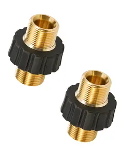 Pressure Washer Adapter Set, M22-14mm Male Fitting to M22-14mm Male Swivel, 5000PSI Pressure Washer Hose Thread Kit