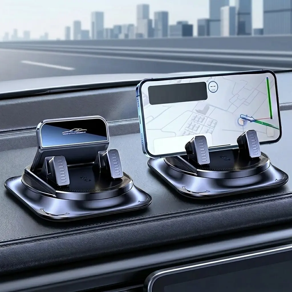 Father’s Day Gift Car Mobile Phone Mount, Universal Compatible Vehicle Accessories, Dashboard Mounts & Holders, 360° Rotating, Adjustable Horizontal-Vertical Angles, Strong Suction Cup, Surface-Friendly Non-Slip Stand for Cars