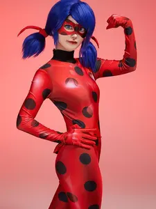 Miraculous Ladybug 3D Digital Printing Cosplay Costume with Mask and Yoyo