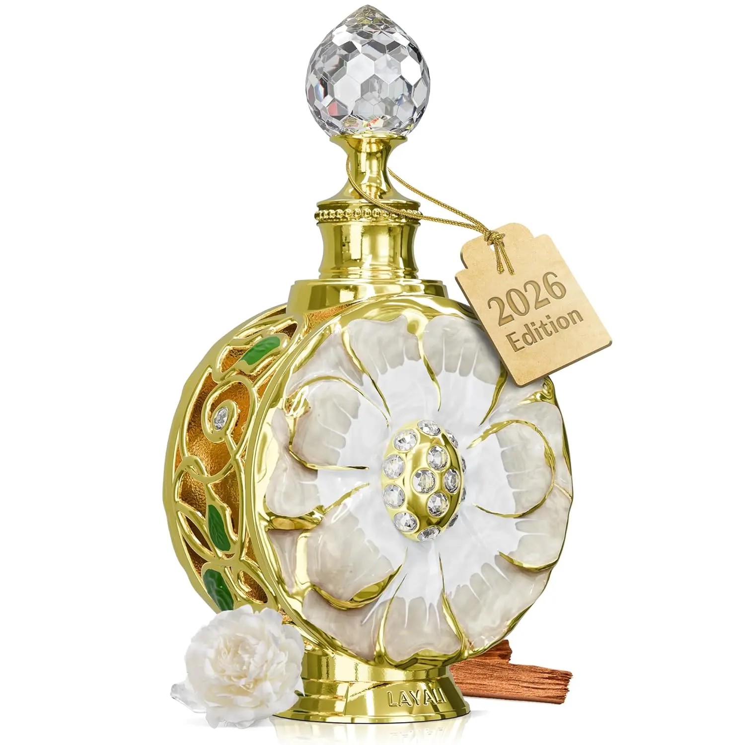 Swiss Arabian Layali Blanc Perfume Oil for Women 0.5 oz — White Musk Iris Peony Arabian Attar | Powdery Floral Musk | Alcohol-Free Long Lasting CPO Fragrance