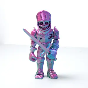 3D printed knight model toys, flexible joint animal doll statues, home and office desk decorations, holiday surprise gifts Ornaments