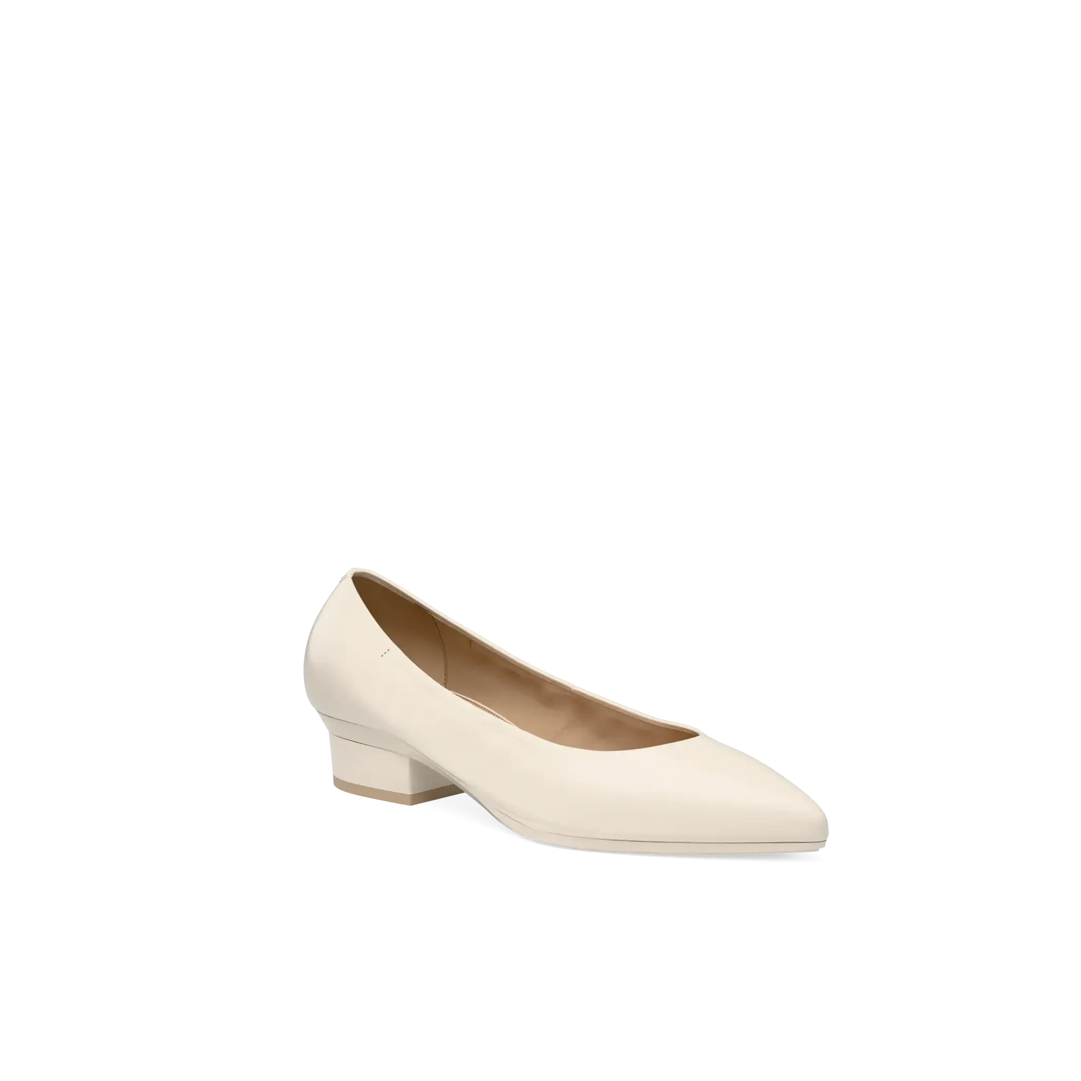 The Pump - Ivory Leather