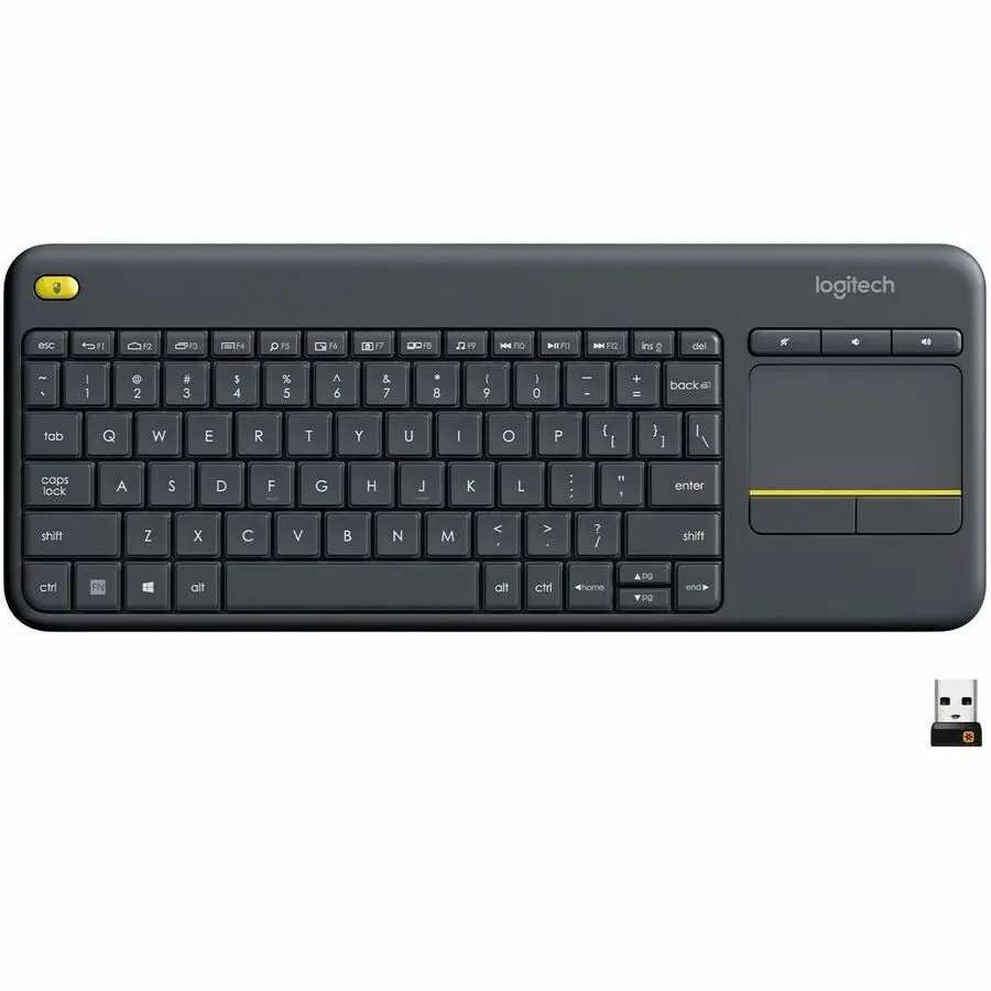 Logitech Wireless Touch Keyboard K400 Plus with Easy Media Control and Touchpad