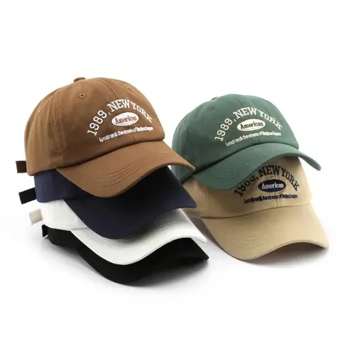 Embroidered 1989 NYC Cap - Premium Cotton Twill with Retro Lettering Y2K Unisex Design Versatile Color Palette Machine Washable Classic American Style