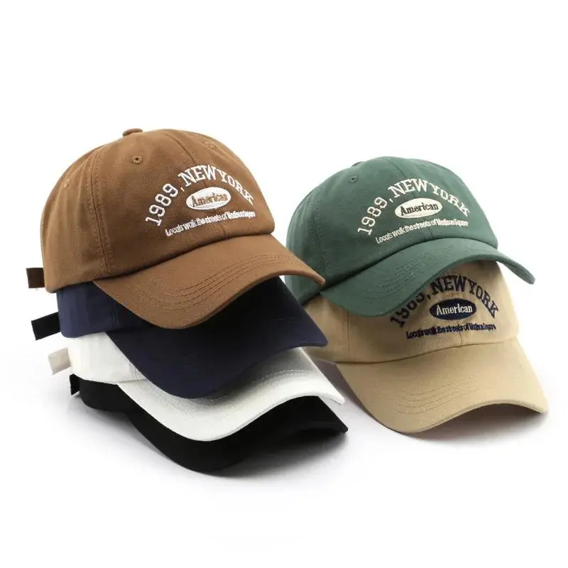 Embroidered 1989 NYC Cap - Premium Cotton Twill with Retro Lettering Y2K Unisex Design Versatile Color Palette Machine Washable Classic American Style