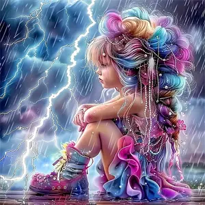 DIY Diamond Embroidery Girl Portrait Mosaic Cartoon Acrylic Craft Supplies Diamond Painting New Arrival Decor For Home